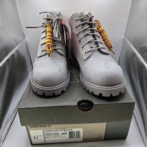 TIMBERLAND BOOTS TODDLER TB0A16ZB 065 M Grey Gray 6" Premium Size 11  NIB